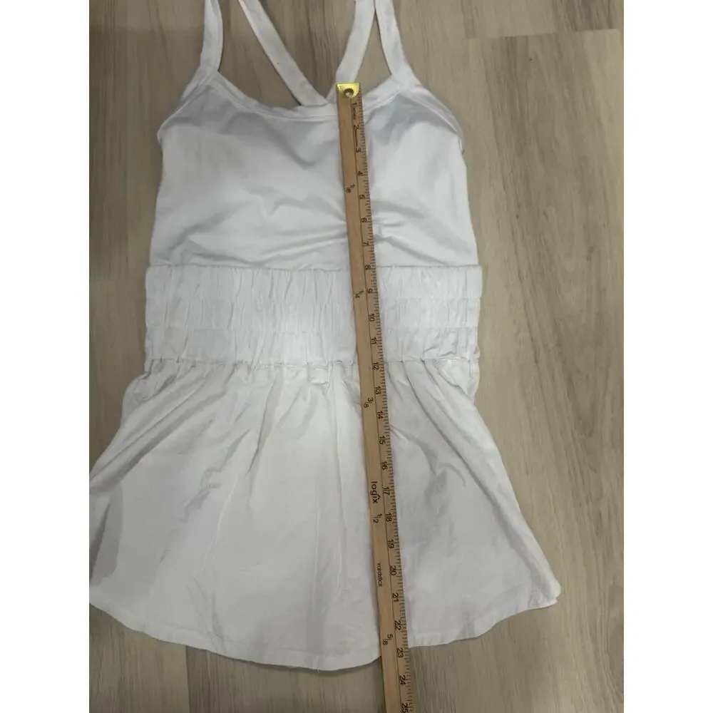 Free People Movement The Way Home Skortsie Romper White Active Size Large